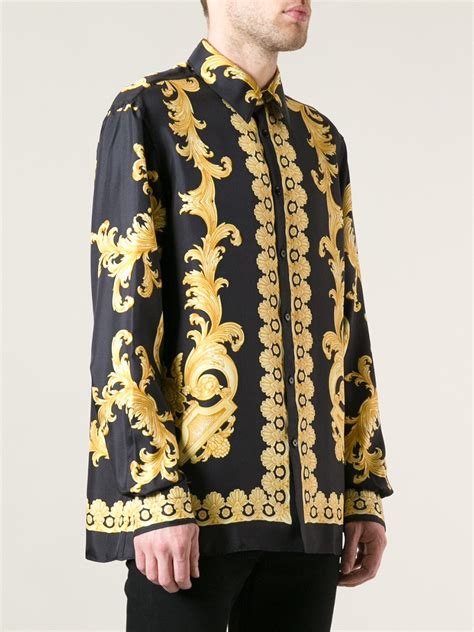 versace men's shirts cheap|versace collection men shirt black.